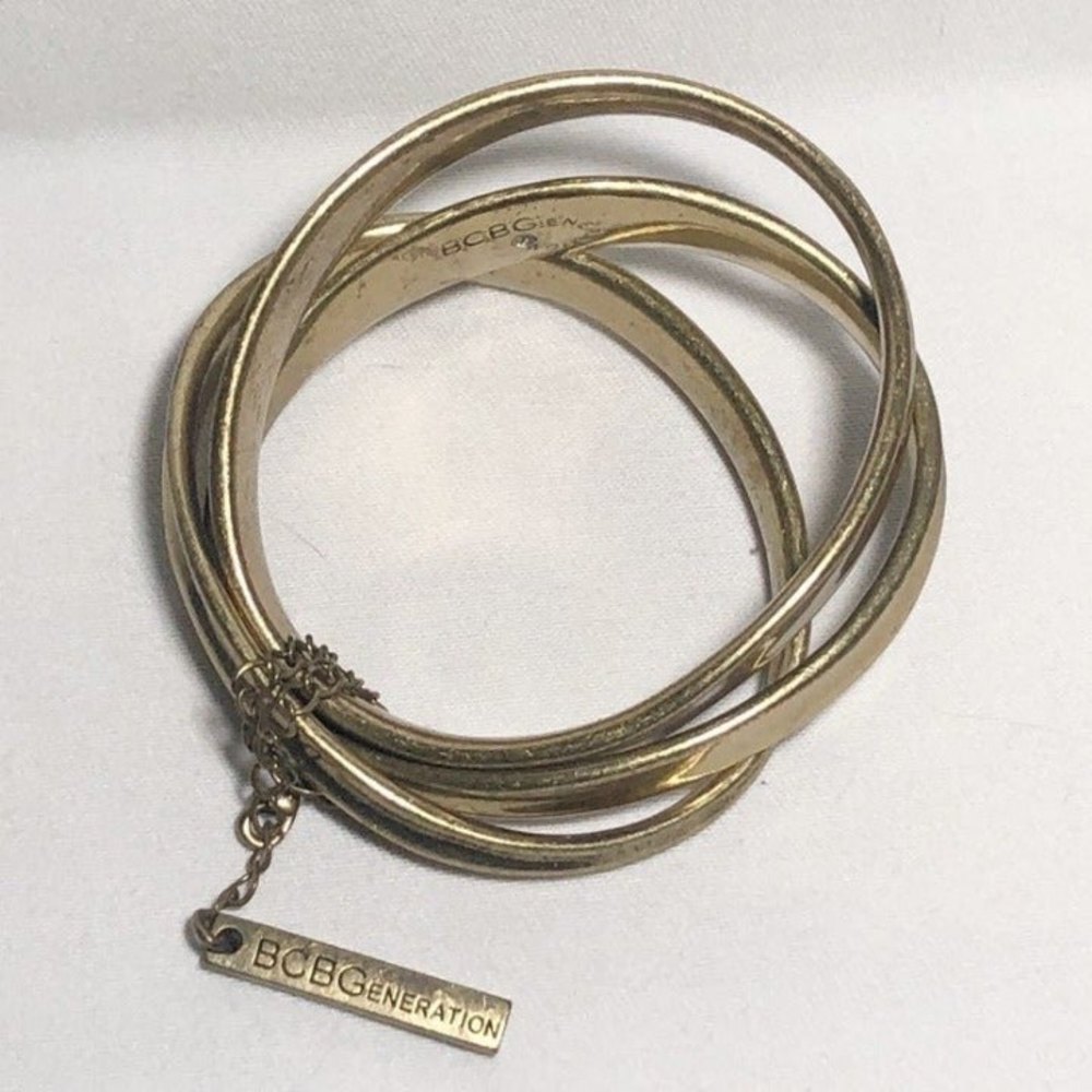 BCBGeneration Gold Tone Bangle Set